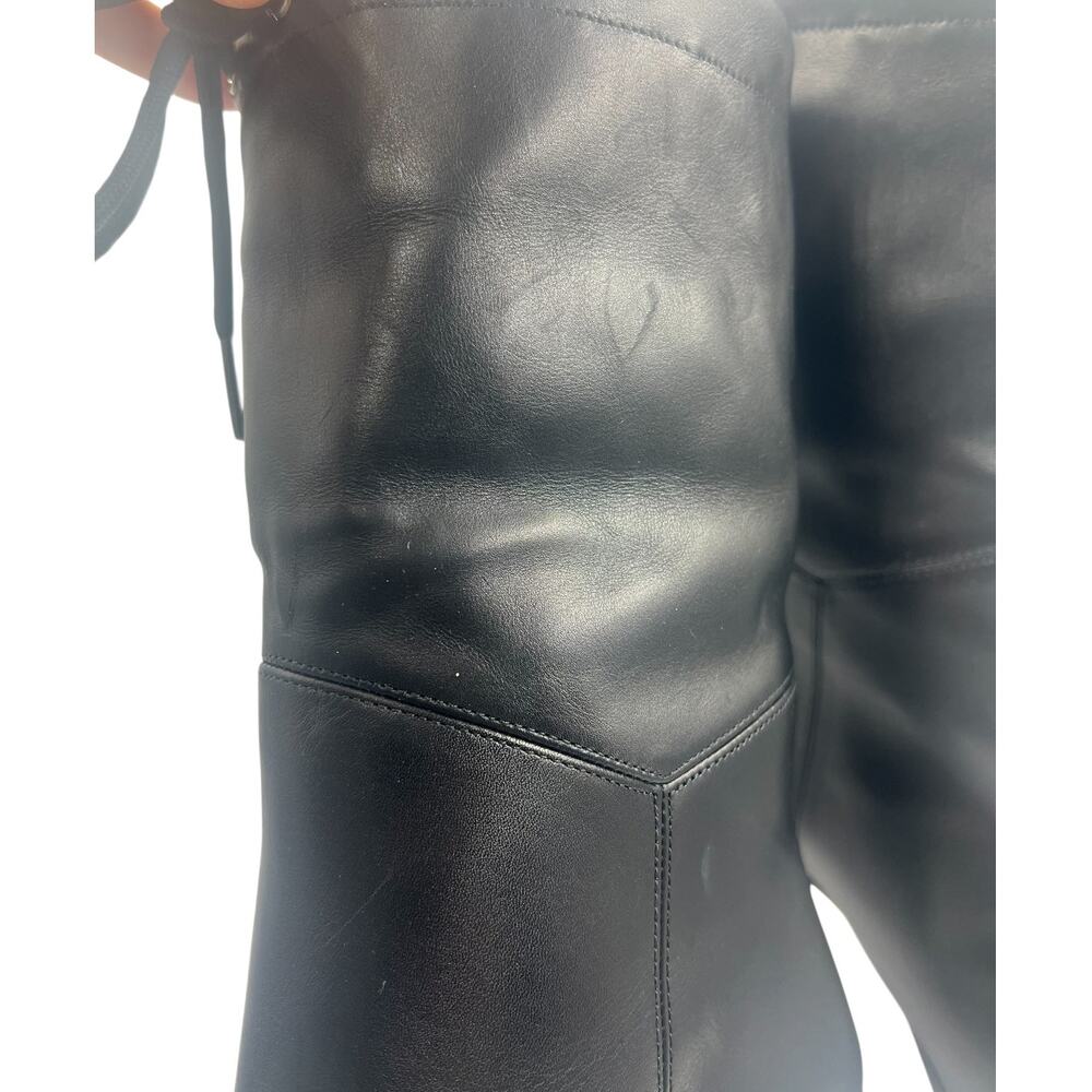 Gucci GG Shearling Leather Fold Over Ankle Boots Nero 37.5 - Picture 11 of 16